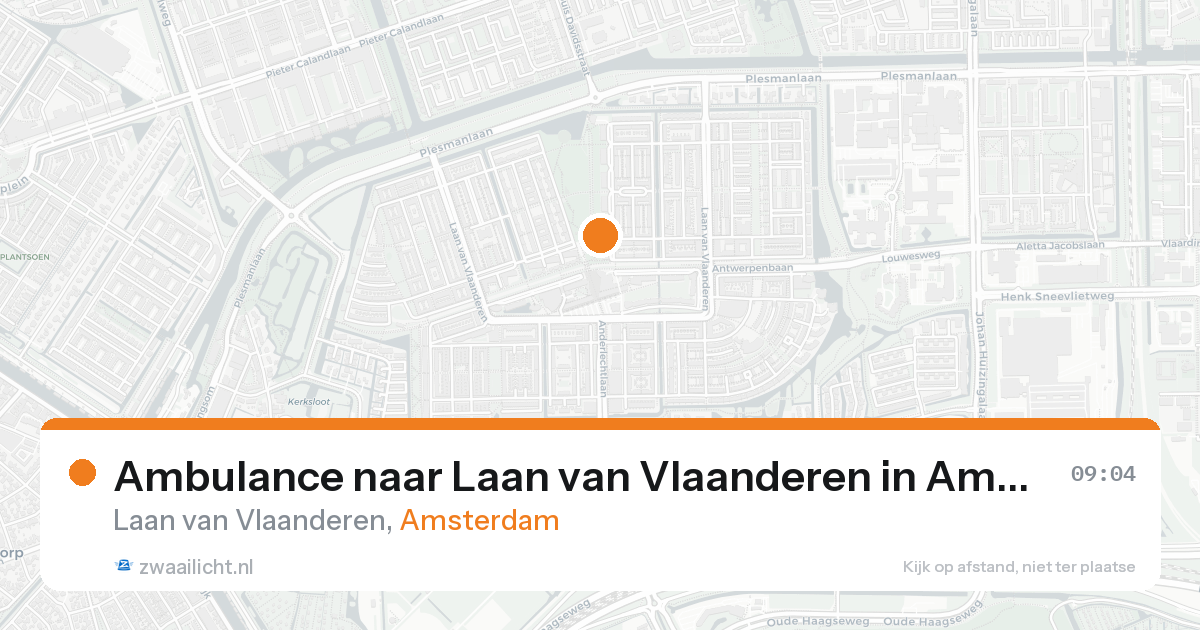 Ambulance naar Laan van Vlaanderen in Amsterdam — 18 aug 2026
