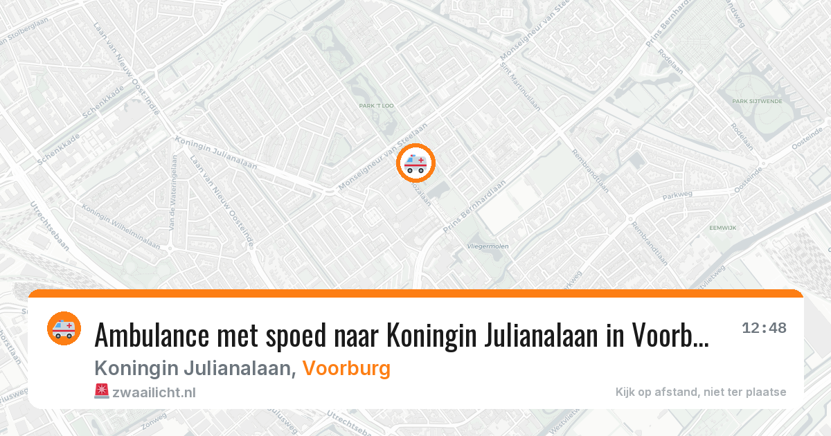 Ambulance met spoed naar Koningin Julianalaan in Voorburg — 6 apr 2026