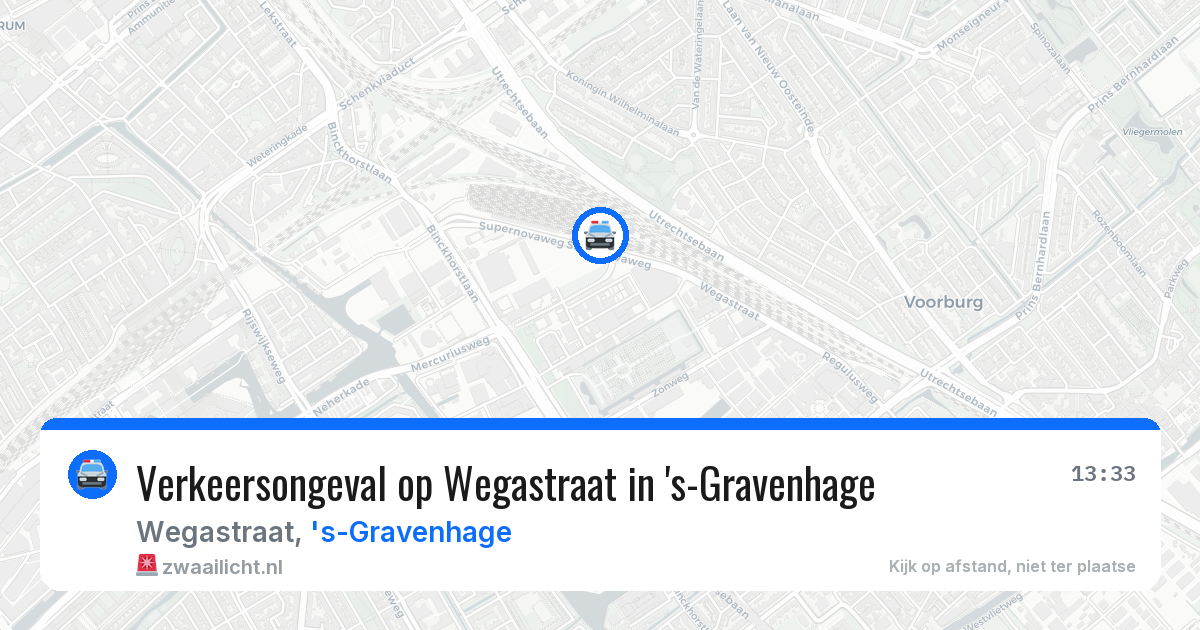 Verkeersongeval op Wegastraat in 's-Gravenhage — 25 mrt 2026