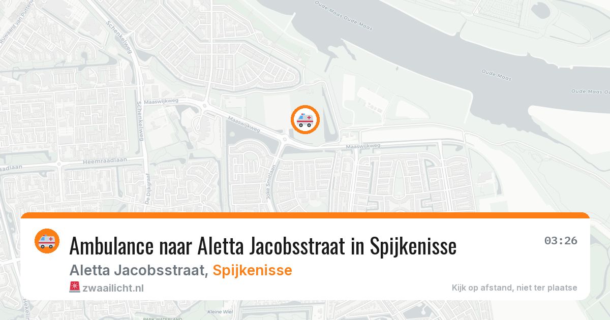 Ambulance naar Aletta Jacobsstraat in Spijkenisse — 12 jul 2026