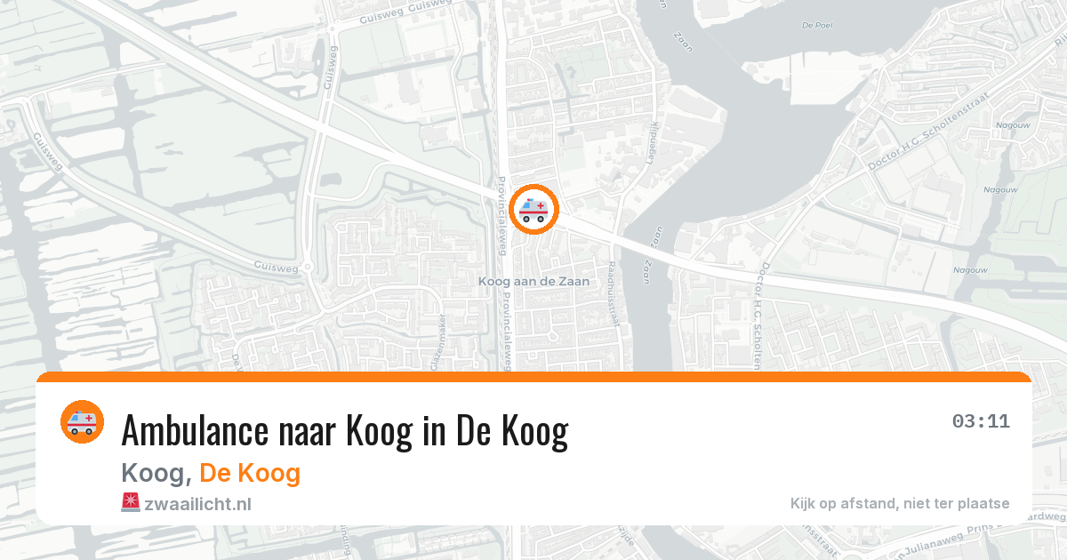 Ambulance naar Koog in De Koog — 18 jul 2026