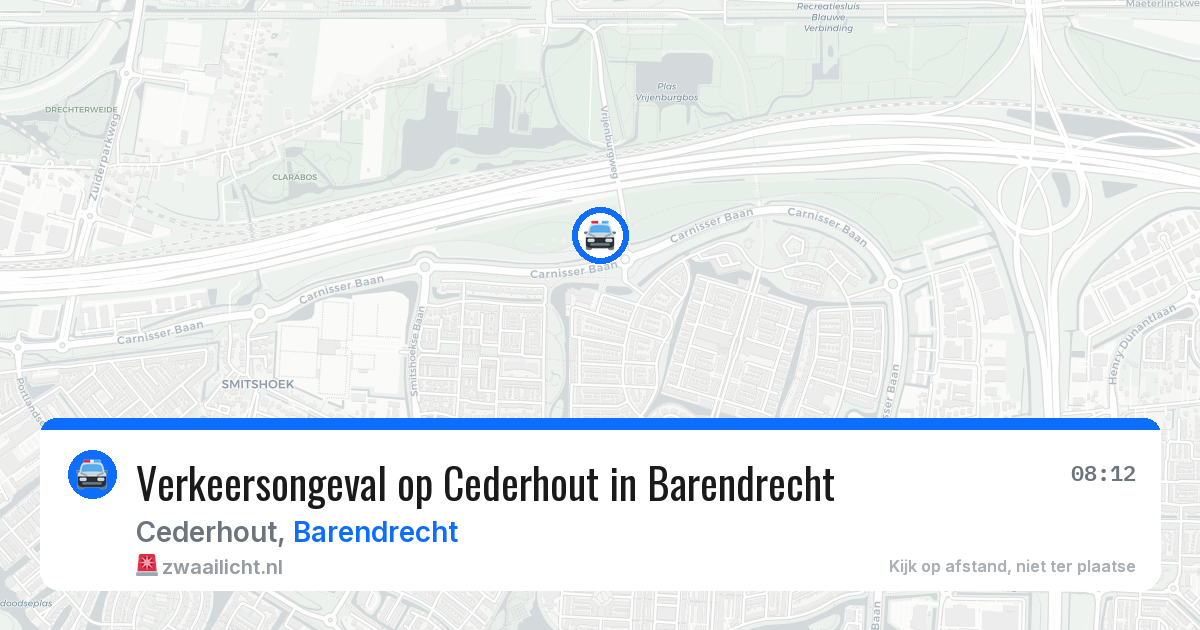 Verkeersongeval op Cederhout in Barendrecht — 29 jan 2026