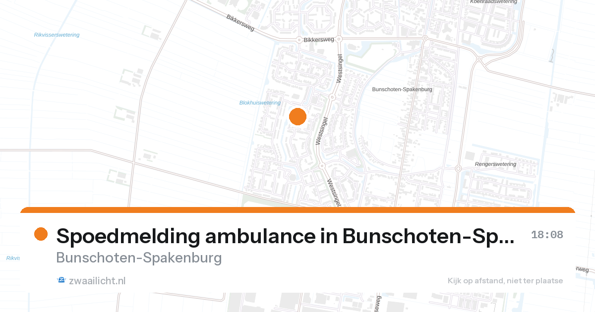 Spoedmelding ambulance in Bunschoten-Spakenburg — 26 aug 2026