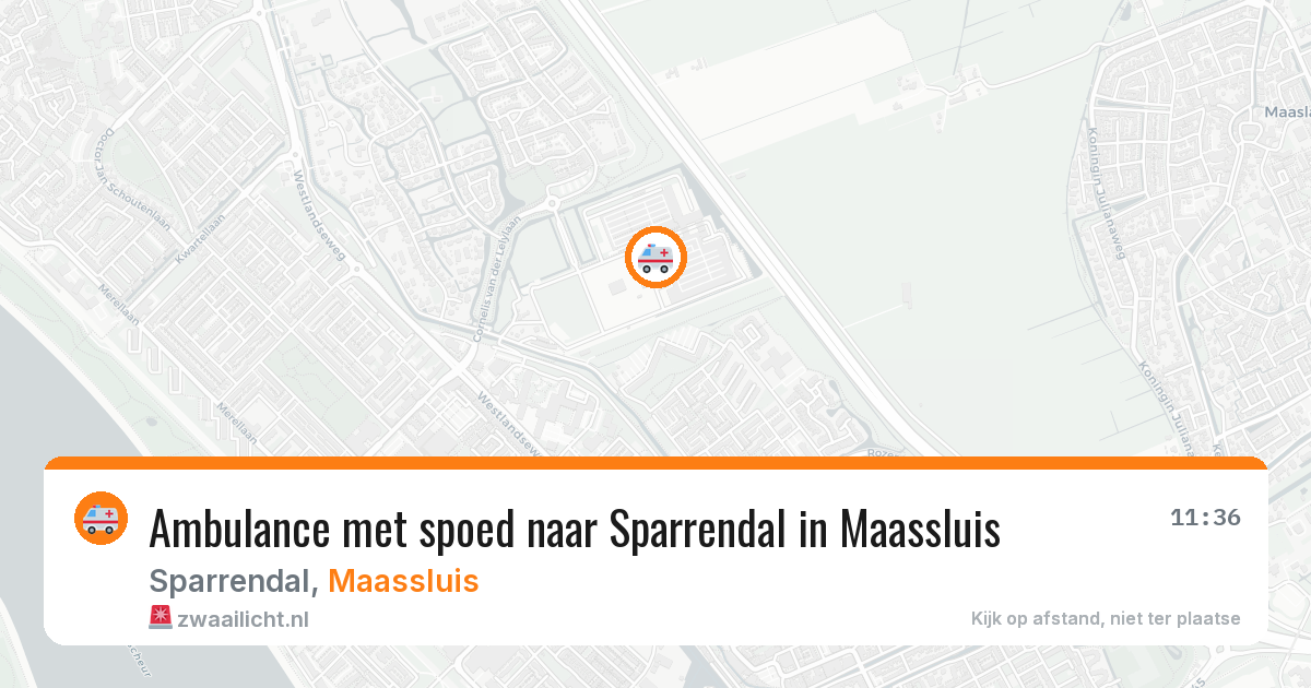 Ambulance met spoed naar Sparrendal in Maassluis — 1 aug 2026