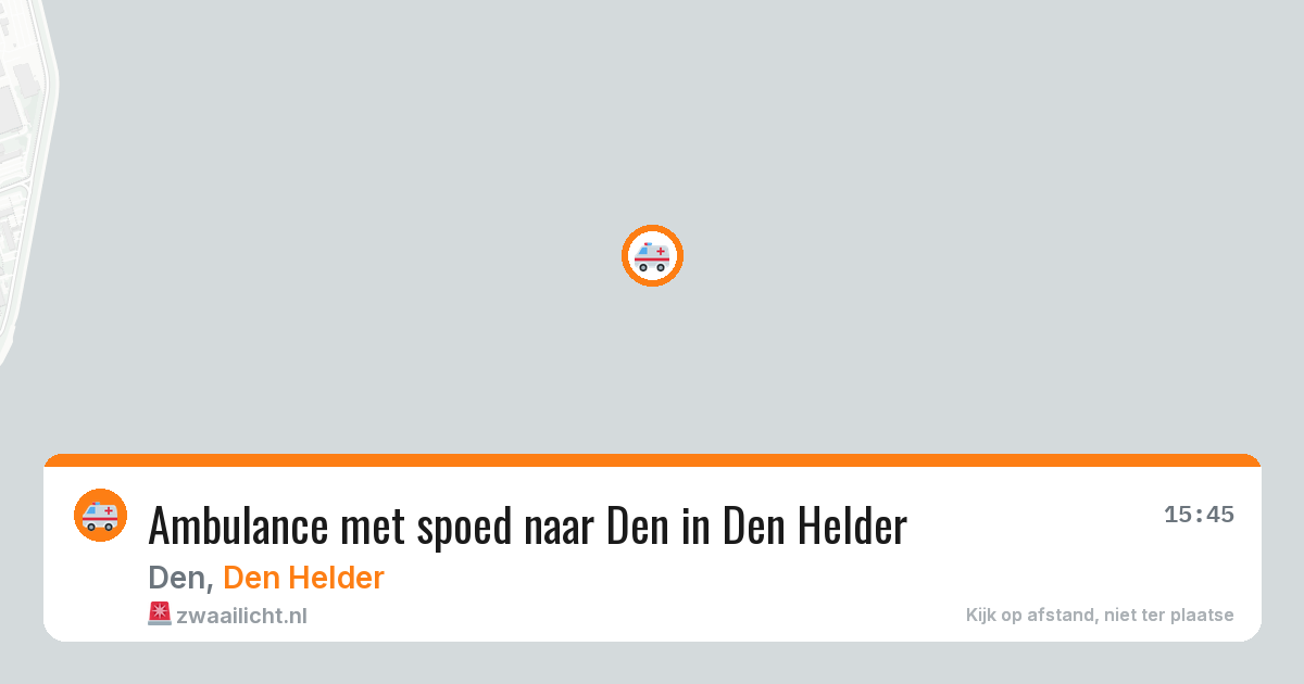 Ambulance met spoed naar Den in Den Helder — 9 jun 2026