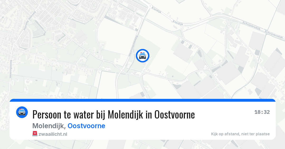Persoon te water bij Molendijk in Oostvoorne — 11 feb 2026