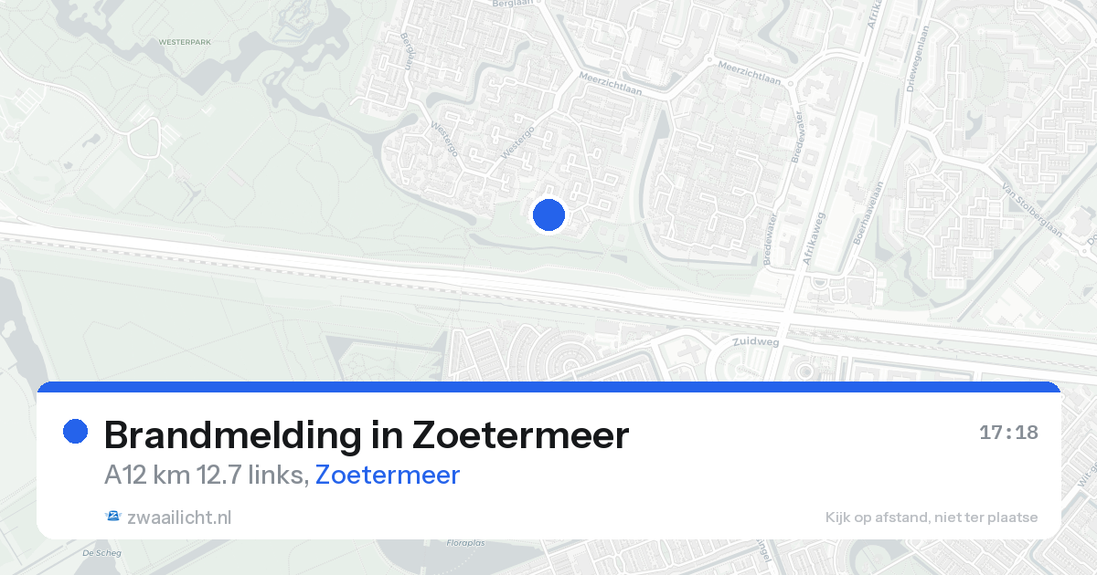 Brandmelding in Zoetermeer — 18 aug 2026