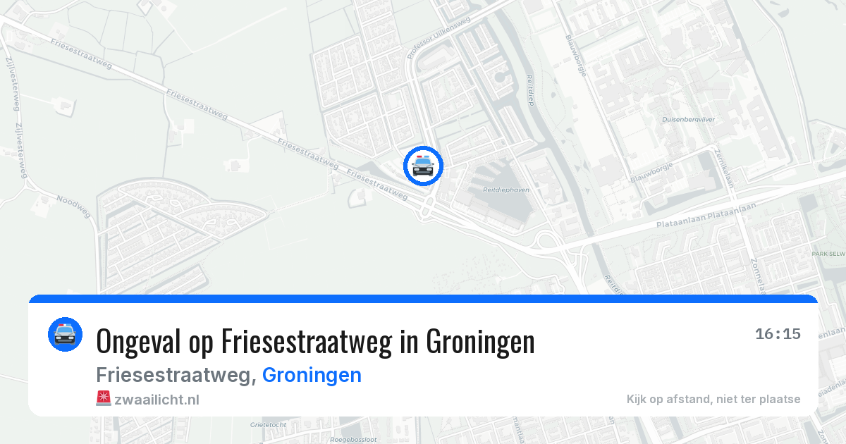 Ongeval op Friesestraatweg in Groningen — 12 aug 2026