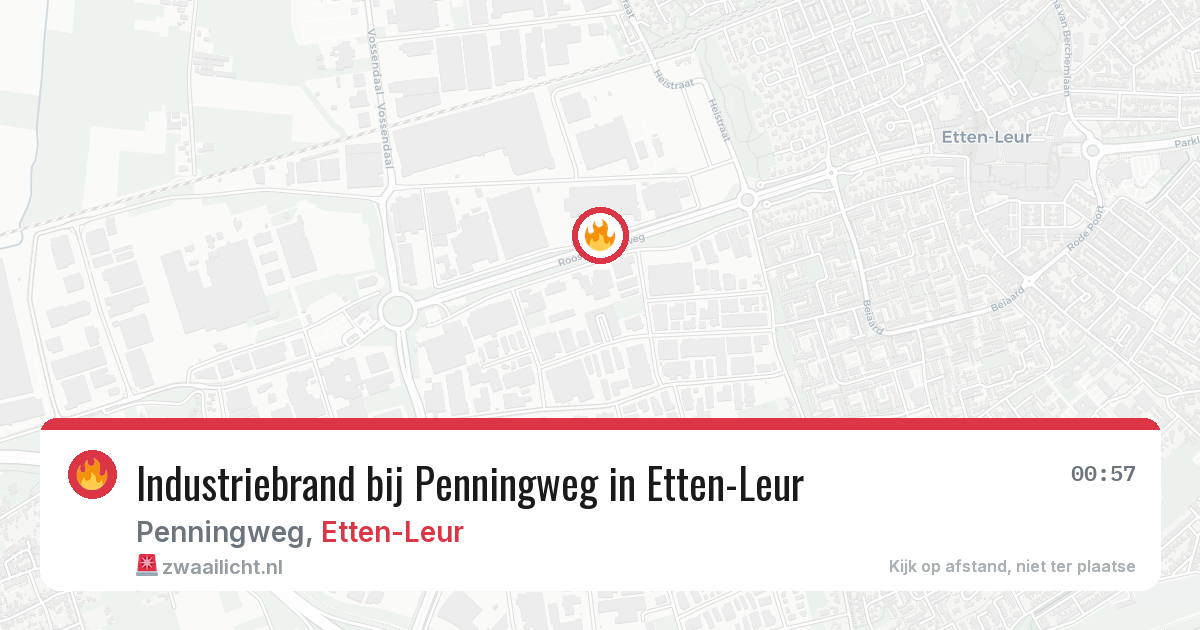 Industriebrand bij Penningweg in Etten-Leur — 18 jun 2026