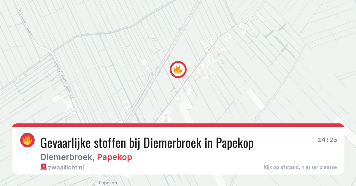 Gevaarlijke stoffen bij Diemerbroek in Papekop — 29 jul 2026