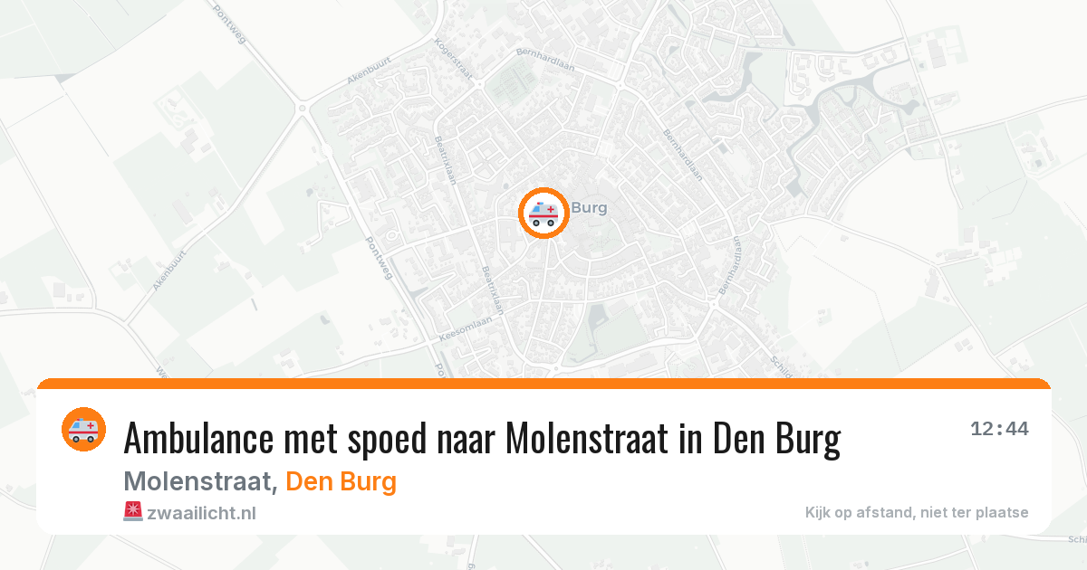 Ambulance met spoed naar Molenstraat in Den Burg — 7 apr 2026
