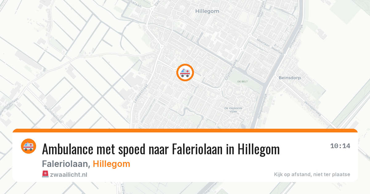 Ambulance met spoed naar Faleriolaan in Hillegom — 26 jan 2026