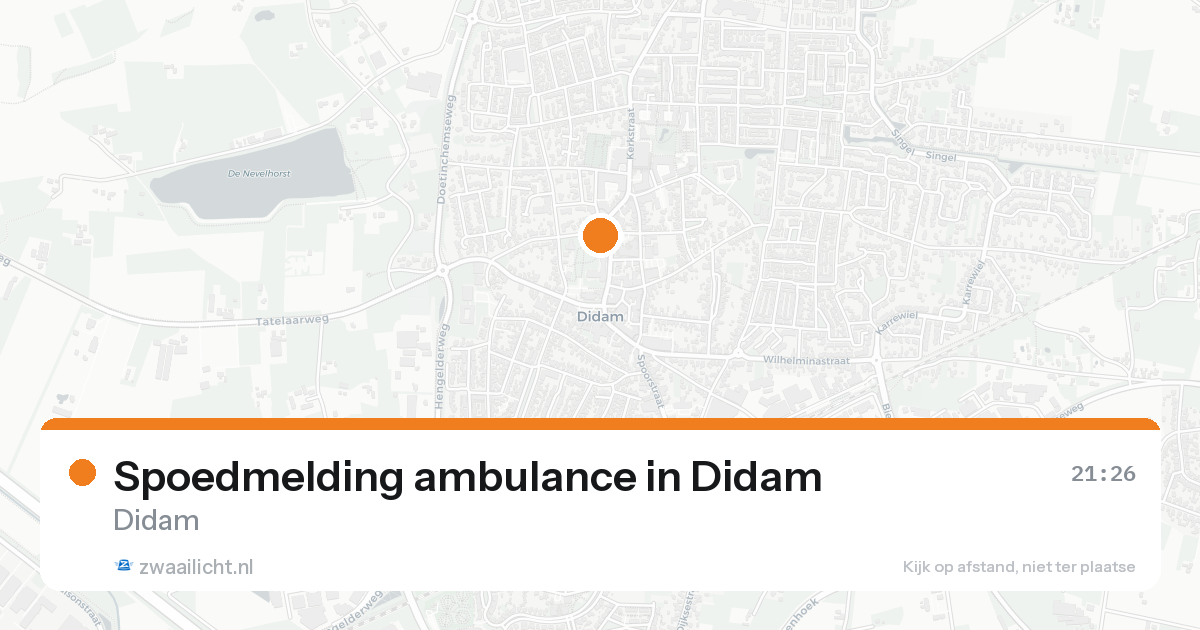 Spoedmelding ambulance in Didam — 15 mei 2026