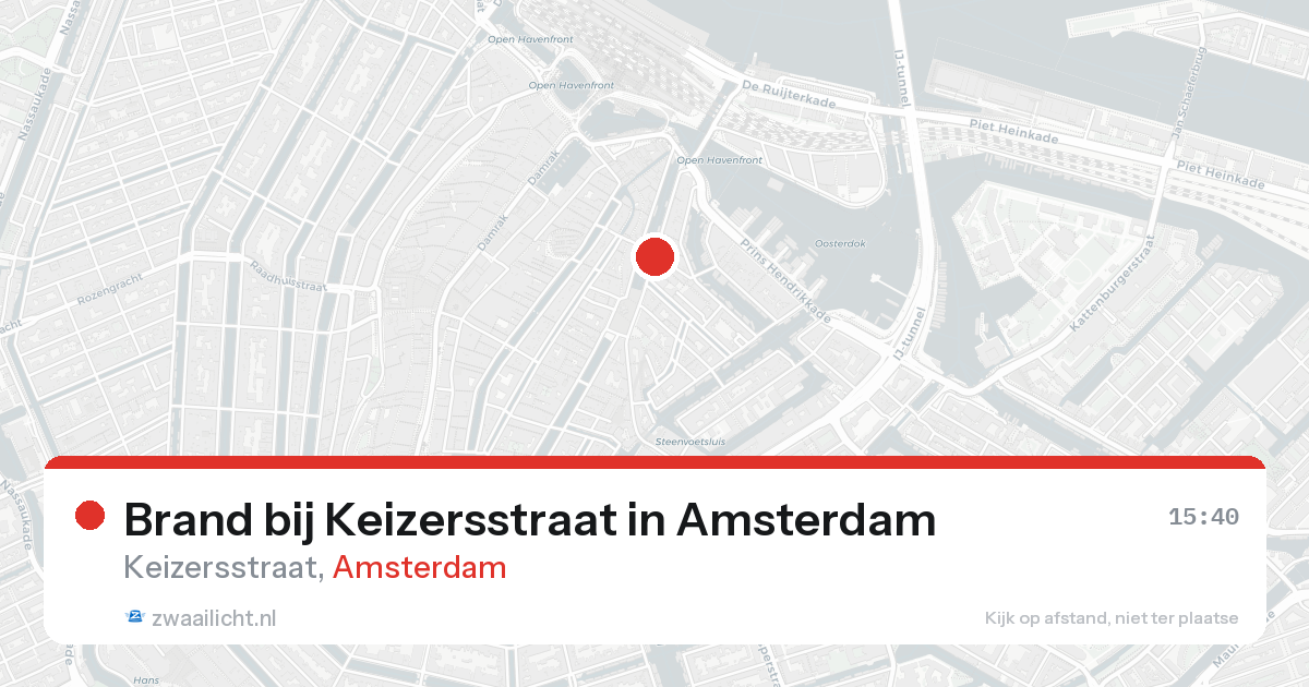 Brand bij Keizersstraat in Amsterdam — 20 aug 2026