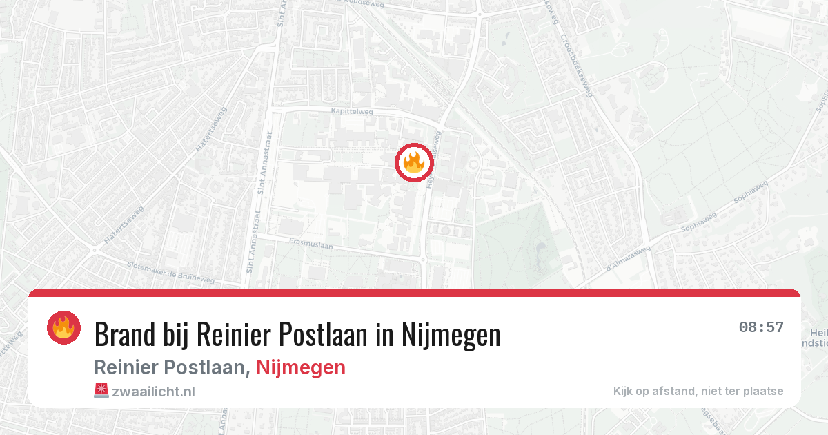Brand bij Reinier Postlaan in Nijmegen — 15 jun 2026