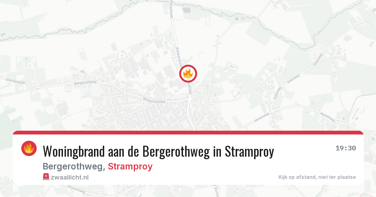 Woningbrand aan de Bergerothweg in Stramproy — 11 mrt 2026