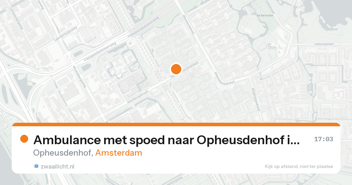 Ambulance met spoed naar Opheusdenhof in Amsterdam — 7 feb 2026