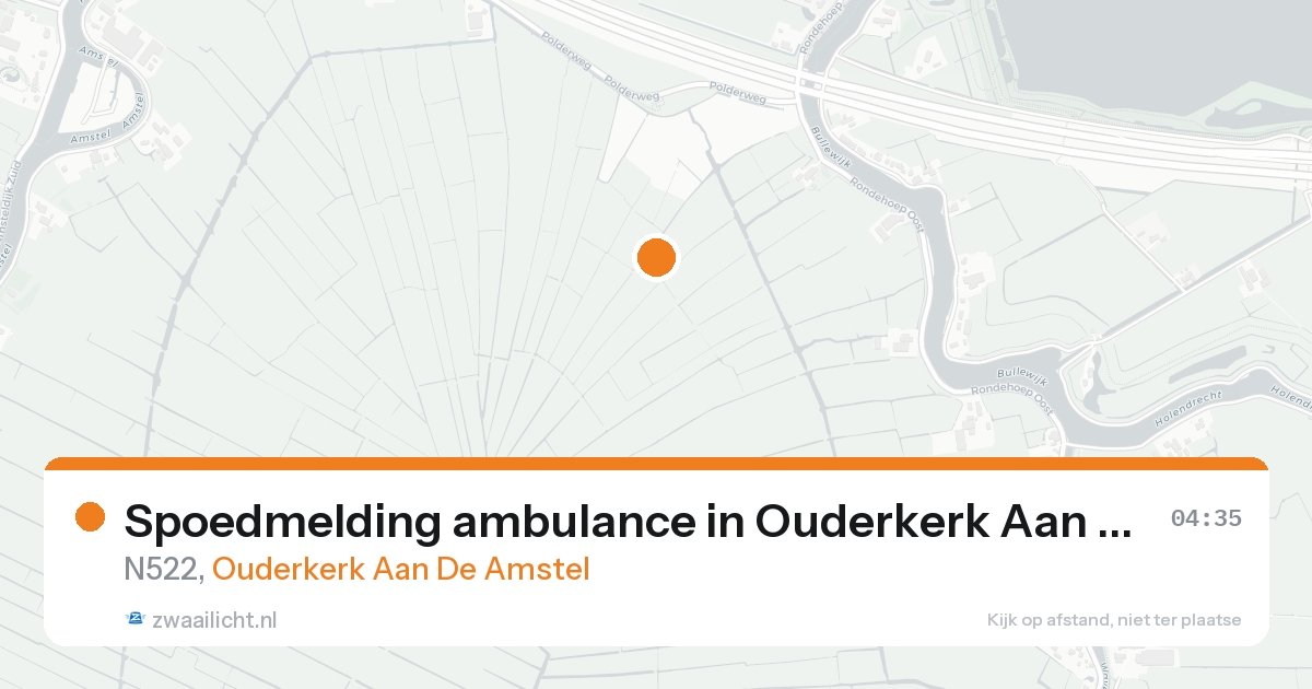 Spoedmelding ambulance in Ouderkerk Aan De Amstel — 22 aug 2026