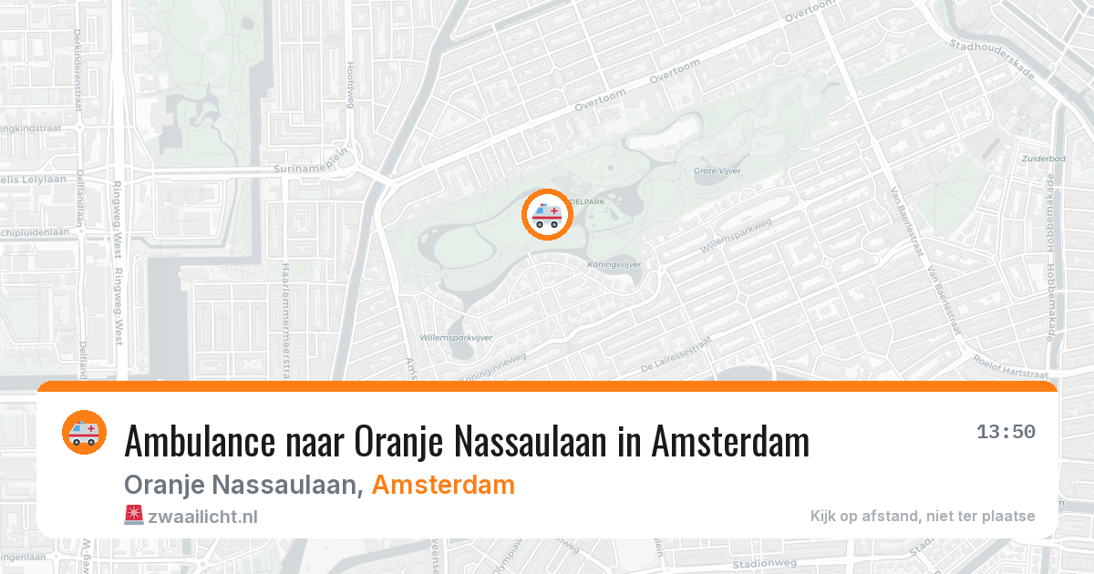 Ambulance naar Oranje Nassaulaan in Amsterdam — 28 jun 2026