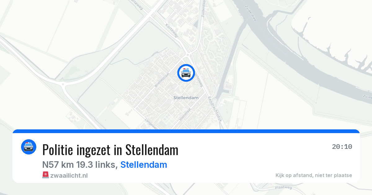Politie ingezet in Stellendam — 18 mrt 2026 | 🚨 Zwaailicht.nl