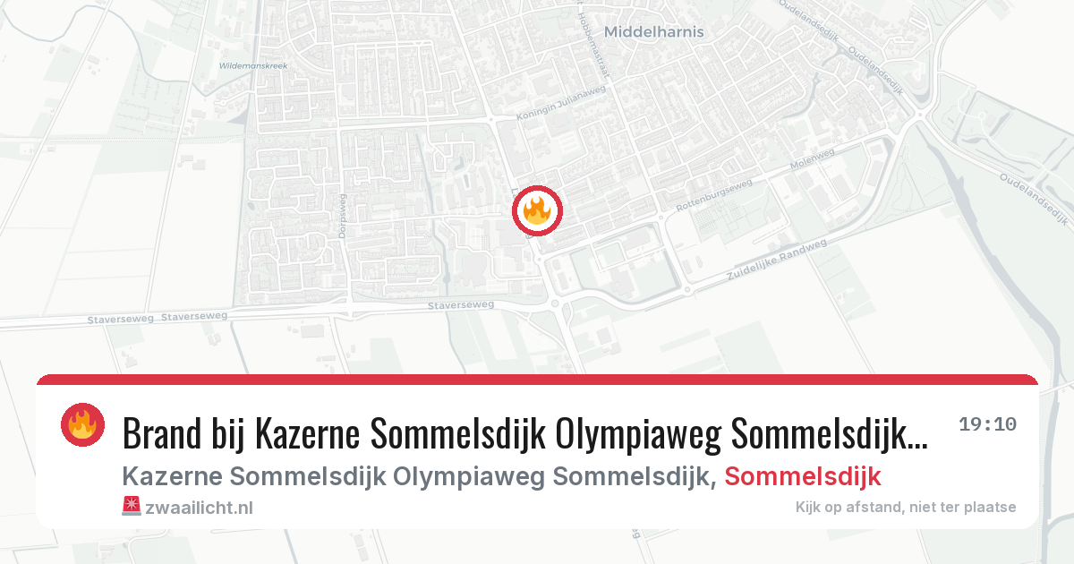 Brand bij Kazerne Sommelsdijk Olympiaweg Sommelsdijk in Sommelsdijk — 4 aug 2026