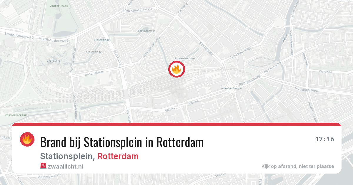 Brand bij Stationsplein in Rotterdam — 9 mei 2026
