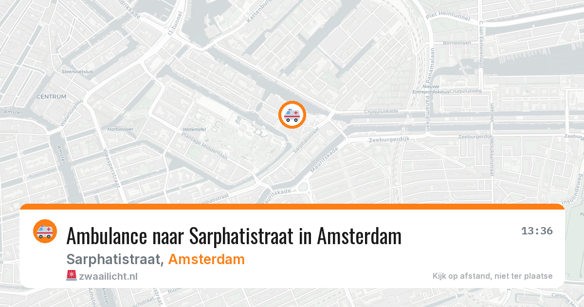 Ambulance naar Sarphatistraat in Amsterdam — 23 jun 2026