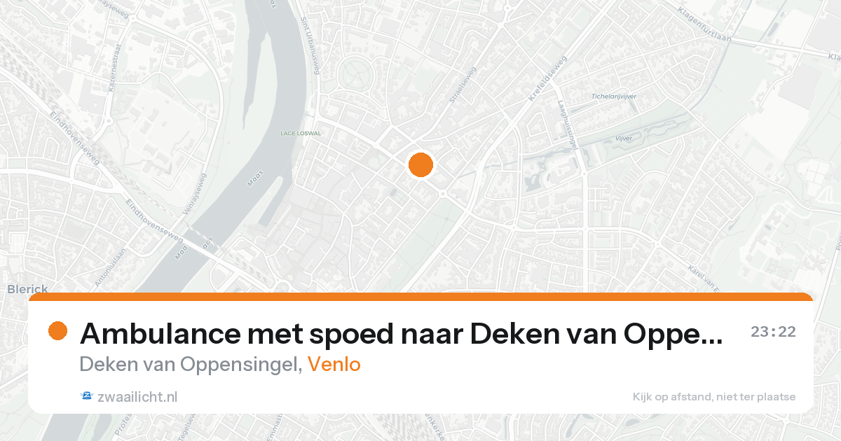 Ambulance met spoed naar Deken van Oppensingel in Venlo — 15 aug 2026