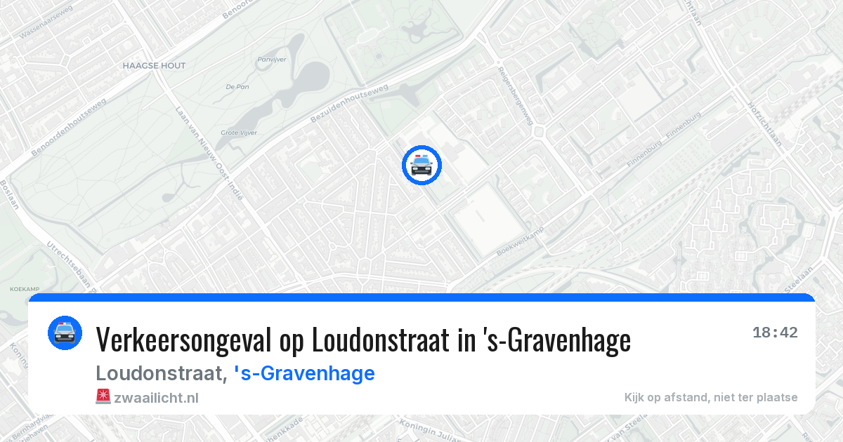 Verkeersongeval op Loudonstraat in 's-Gravenhage — 19 mei 2026