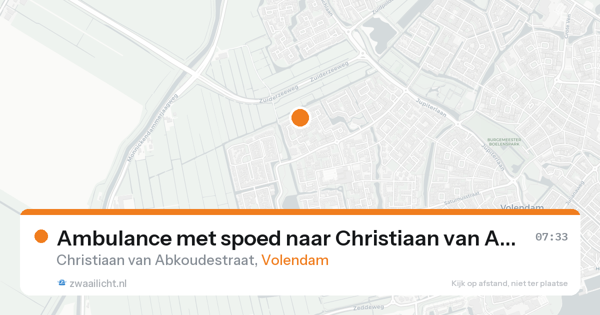 Ambulance met spoed naar Christiaan van Abkoudestraat in Volendam — 22 mei 2026