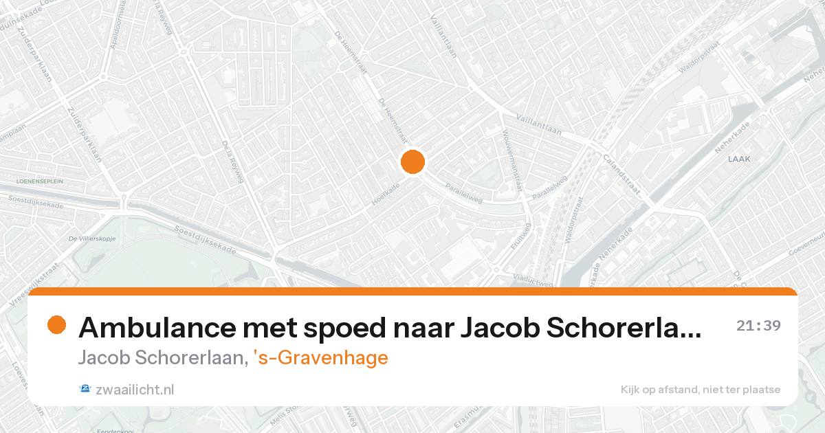 Ambulance met spoed naar Jacob Schorerlaan in 's-Gravenhage — 17 aug 2026