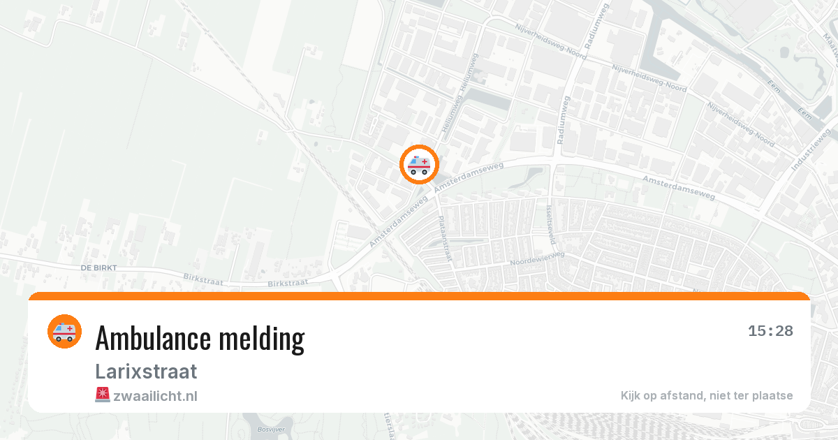 Ambulance melding — 13 mei 2026