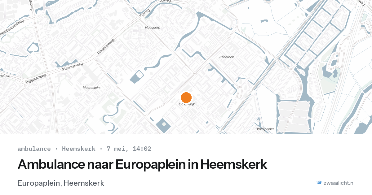 Ambulance naar Europaplein in Heemskerk — 7 mei 2026