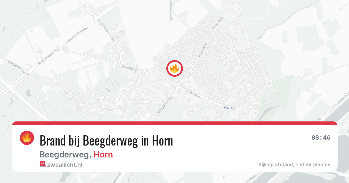 Brand bij Beegderweg in Horn — 29 apr 2026
