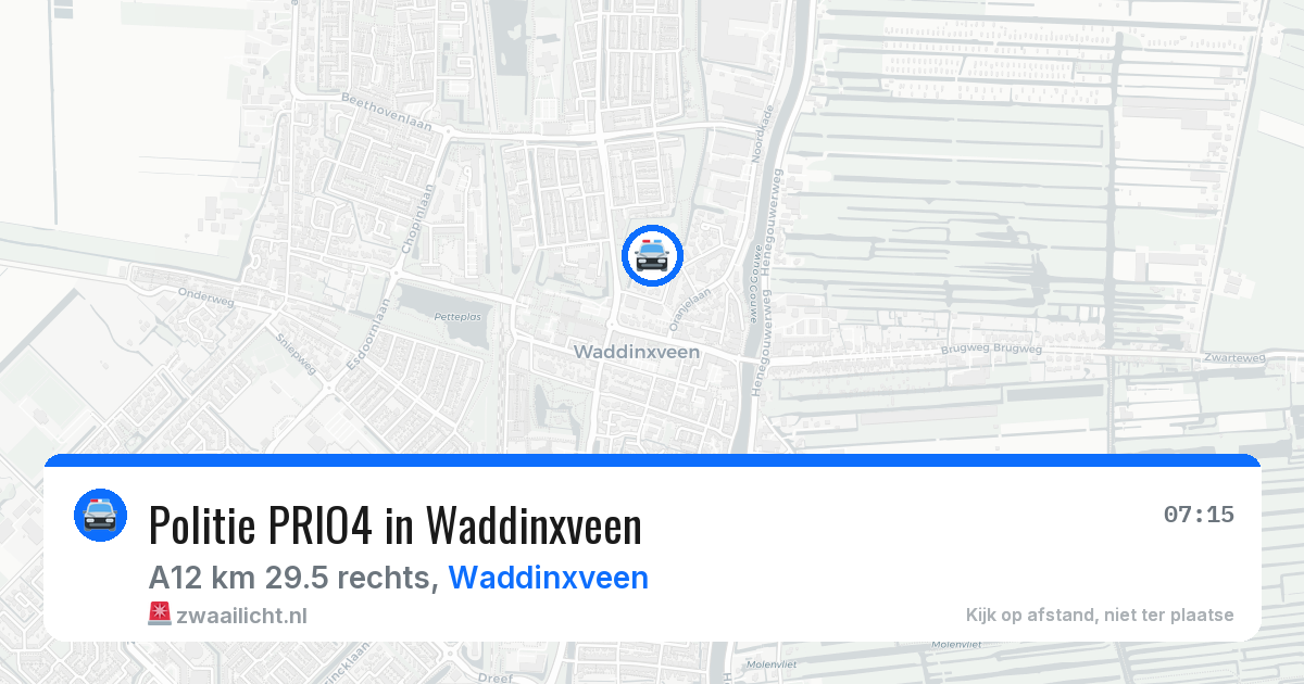 Politie PRIO4 in Waddinxveen — 10 apr 2026 | 🚨 Zwaailicht.nl
