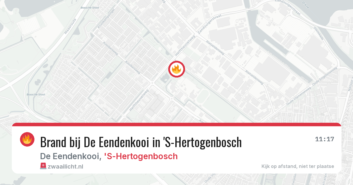 Brand bij De Eendenkooi in 'S-Hertogenbosch — 6 jul 2026