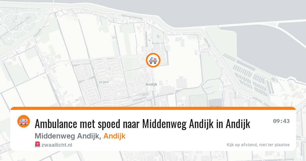Ambulance met spoed naar Middenweg Andijk in Andijk — 2 aug 2026
