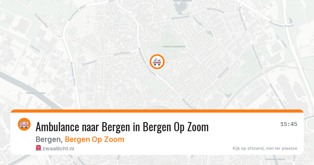 Ambulance naar Bergen in Bergen Op Zoom — 10 aug 2026