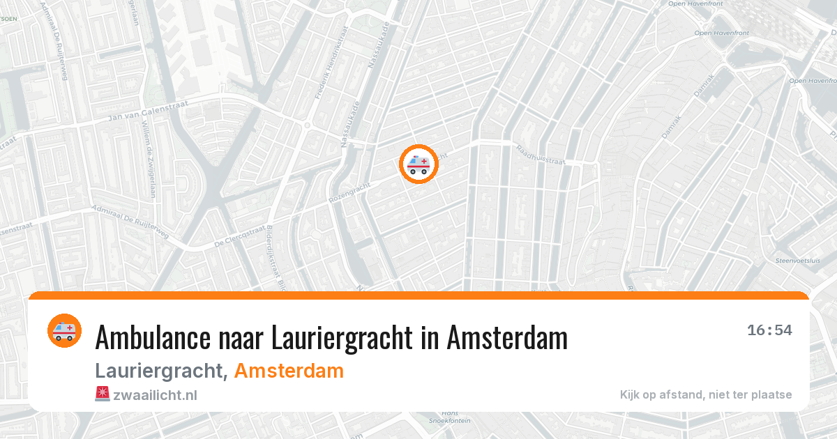Ambulance naar Lauriergracht in Amsterdam — 30 mrt 2026
