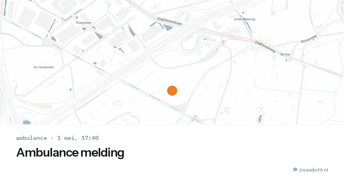 Ambulance melding — 1 mei 2026