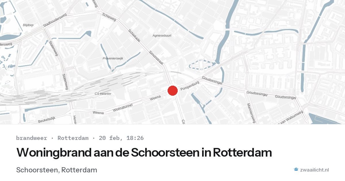 Woningbrand aan de Schoorsteen in Rotterdam — 1 feb 2026