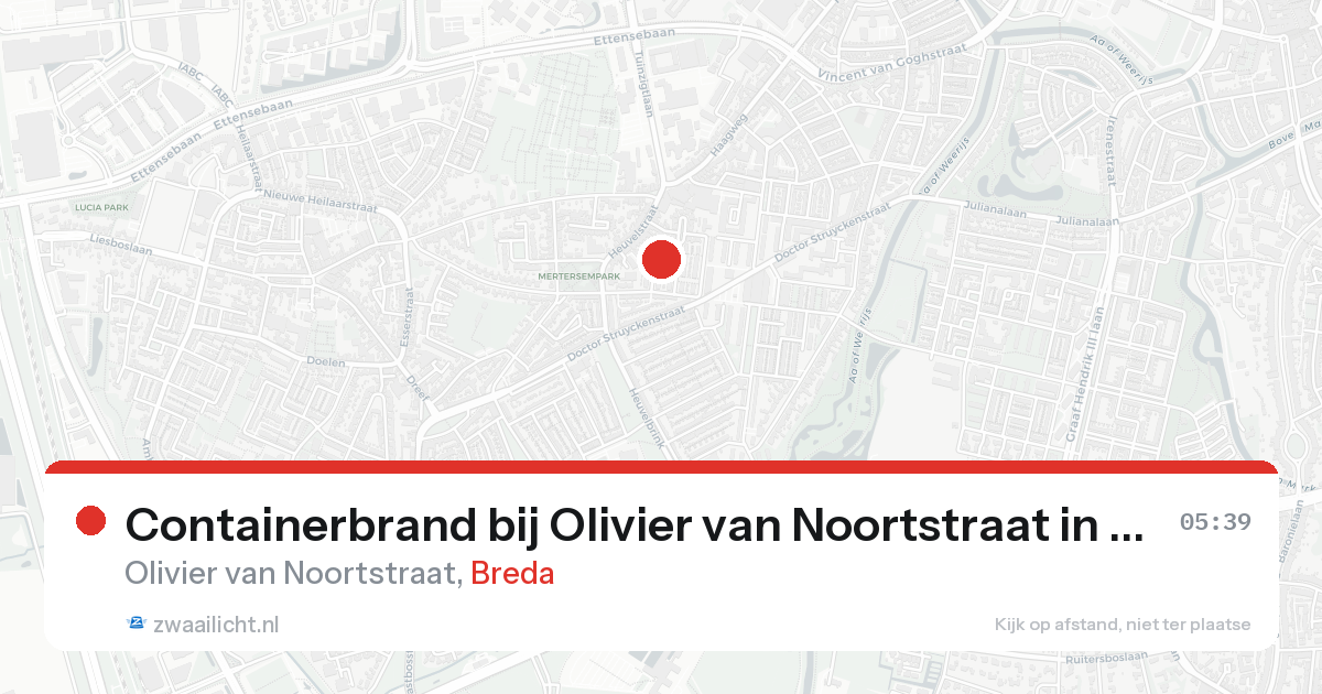 Containerbrand bij Olivier van Noortstraat in Breda — 17 aug 2026