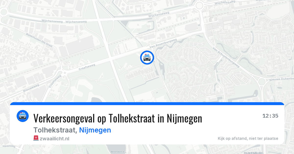Verkeersongeval op Tolhekstraat in Nijmegen — 26 mrt 2026