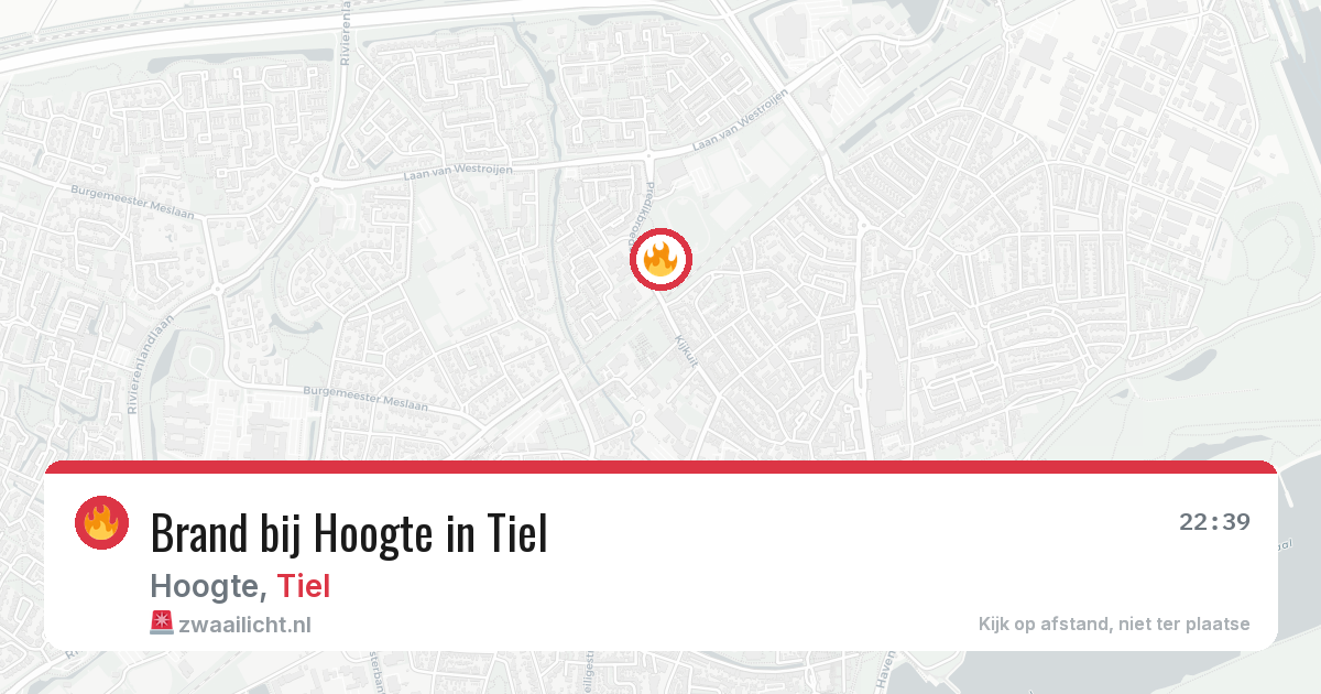Brand bij Hoogte in Tiel — 23 mei 2026