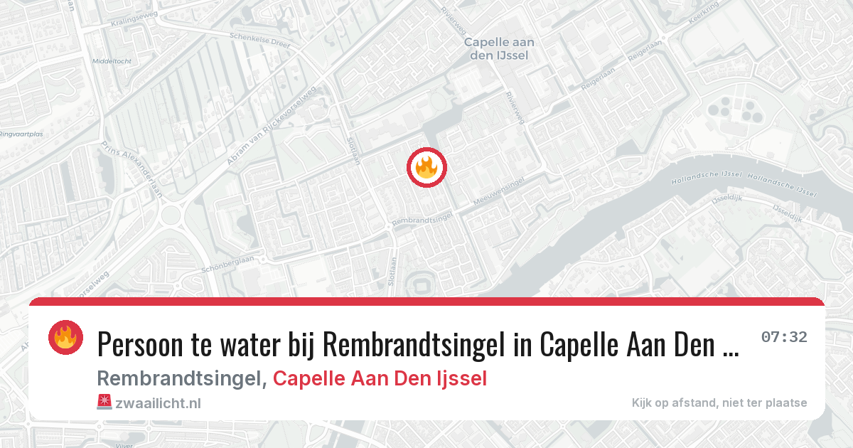 Persoon te water bij Rembrandtsingel in Capelle Aan Den Ijssel — 4 jul 2026