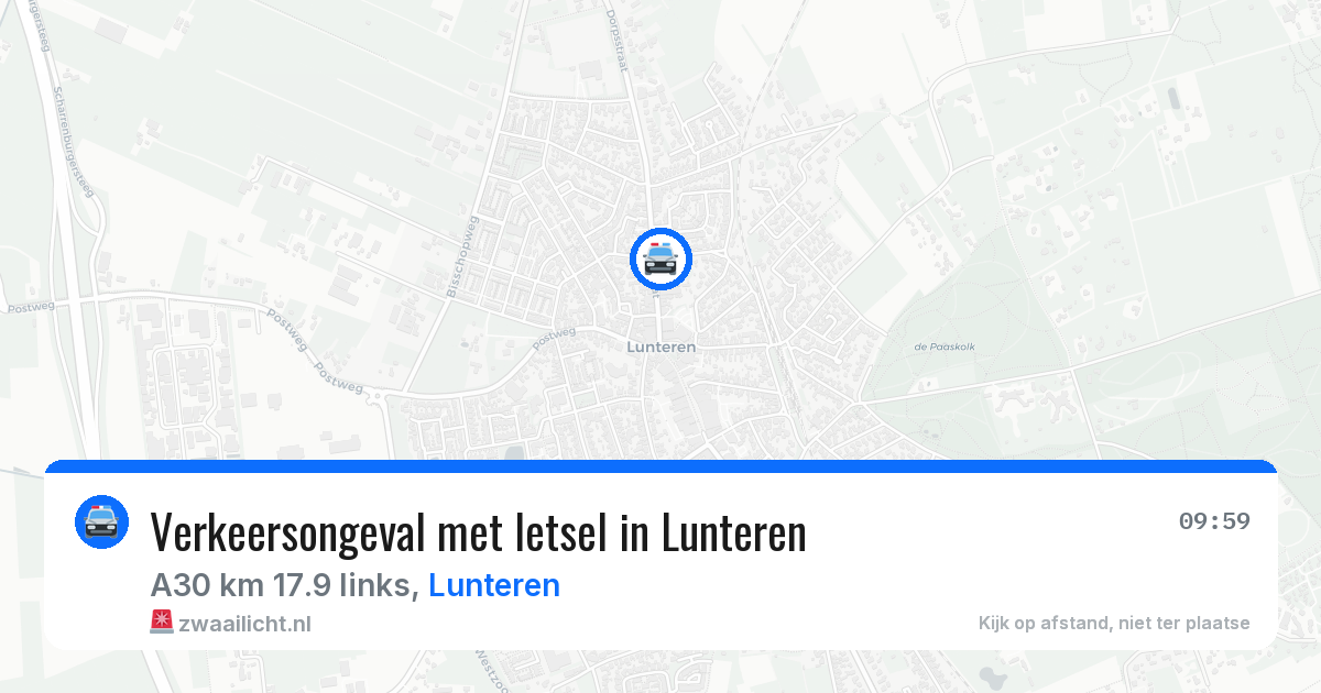 Verkeersongeval met letsel in Lunteren — 20 mei 2026