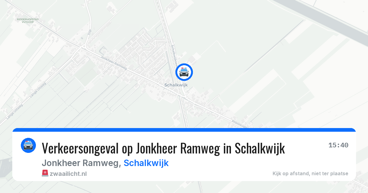 Verkeersongeval op Jonkheer Ramweg in Schalkwijk — 23 apr 2026