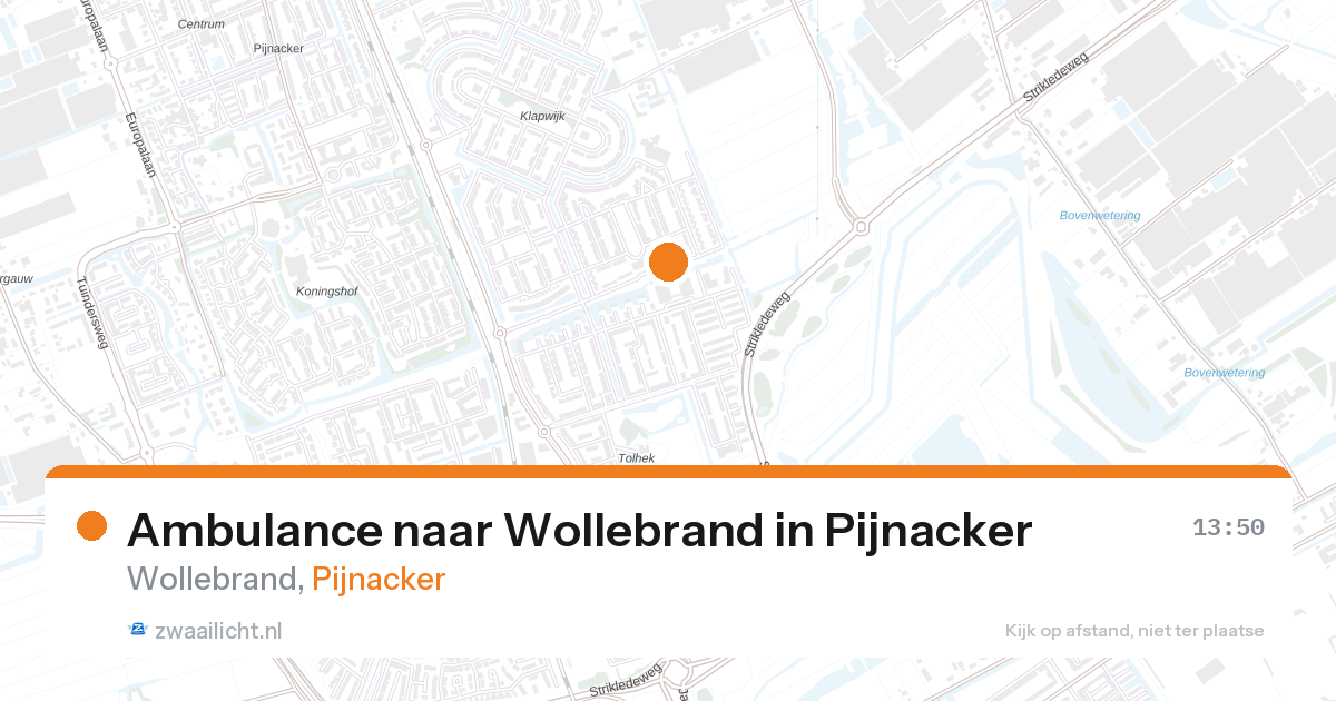 Ambulance naar Wollebrand in Pijnacker — 18 jul 2026