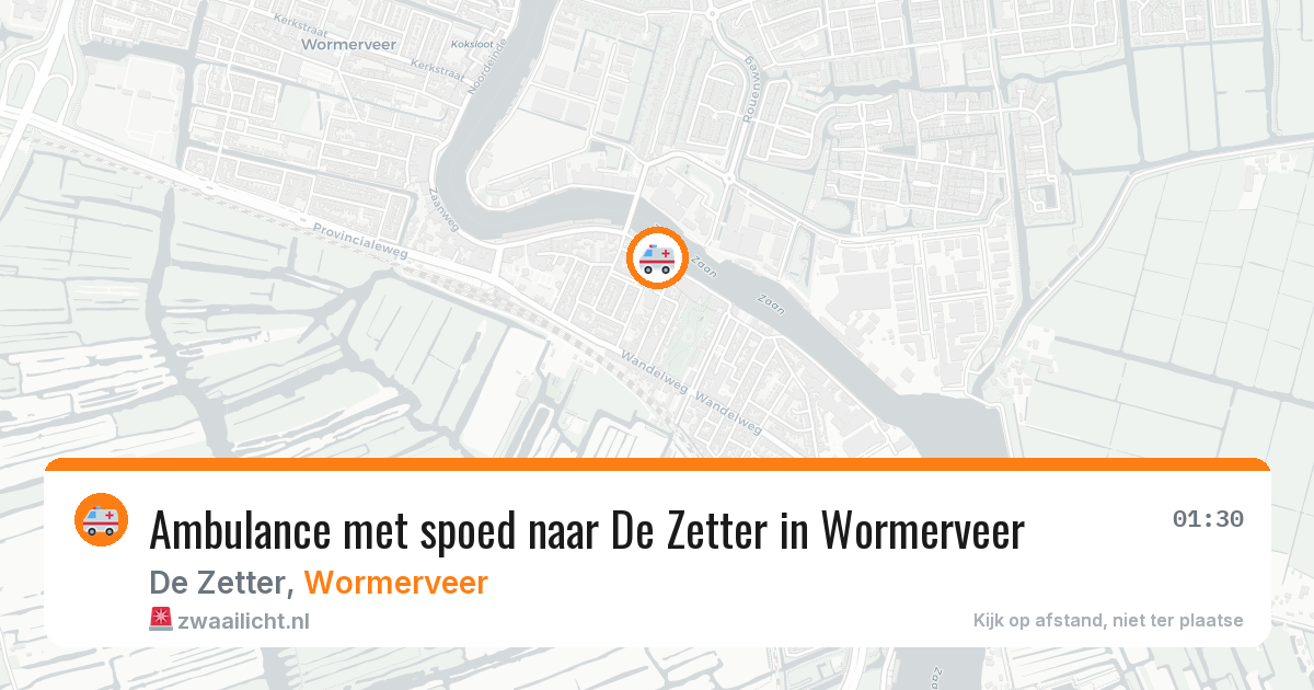 Ambulance met spoed naar De Zetter in Wormerveer — 28 jul 2026