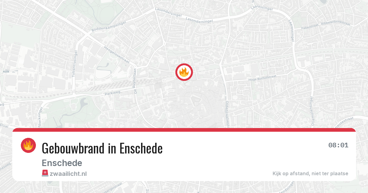Gebouwbrand in Enschede — 28 jun 2026
